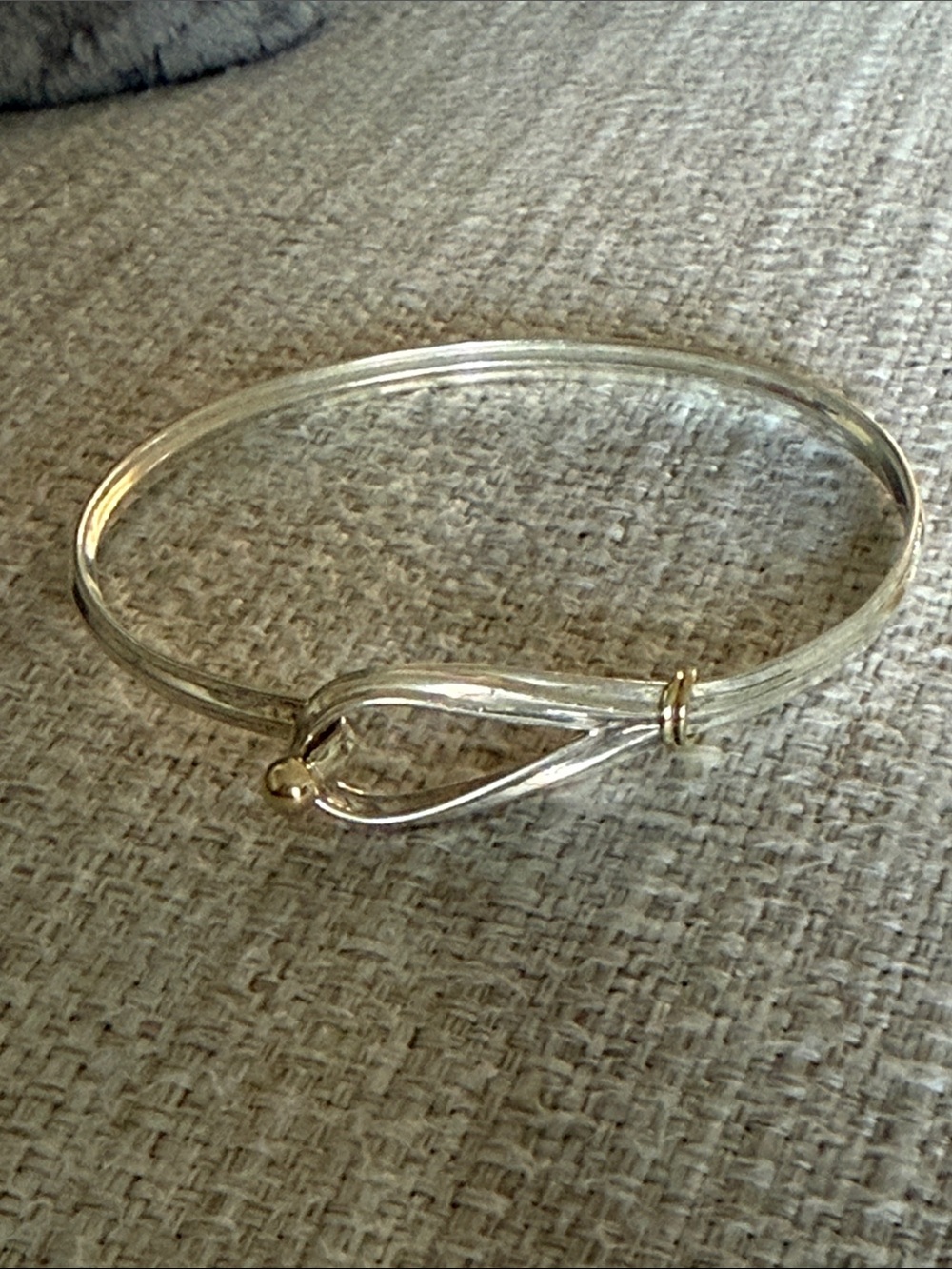 Vintage Tiffany & Co. Sterling and 18k Gold Hook and Eye Bracelet